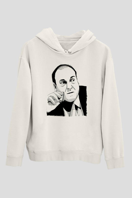 Sopranos Baskılı Beyaz Unisex Hoodie