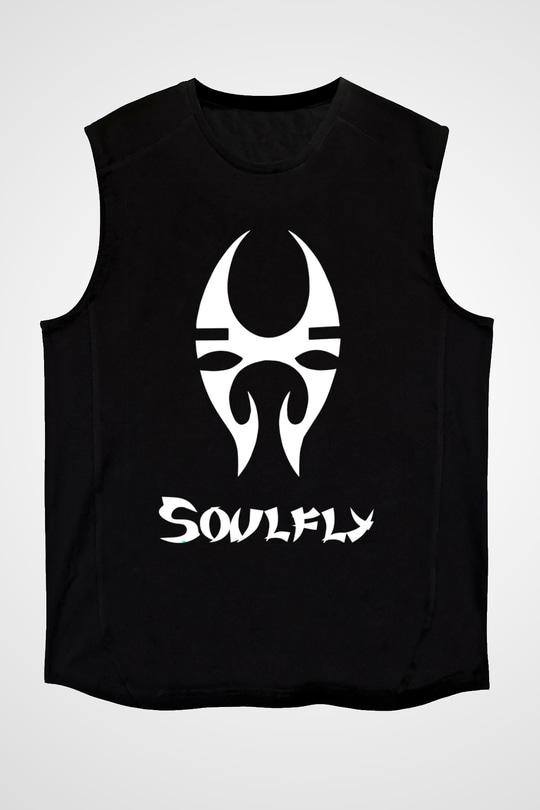 Soulfly Siyah Unisex Kolsuz Tişört
