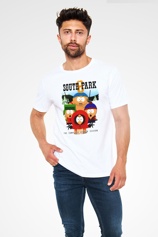 South Park Beyaz Unisex Tişört T-Shirt