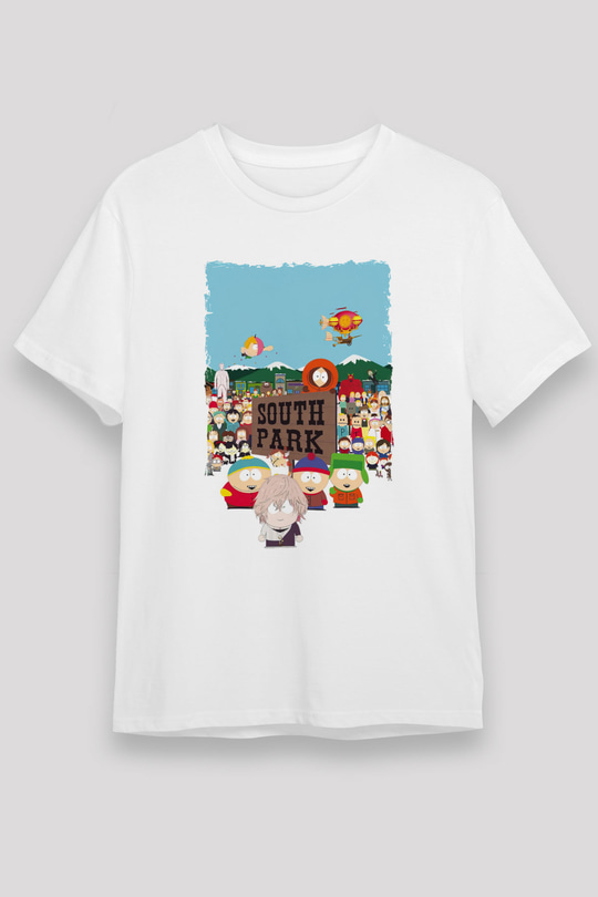 South Park Beyaz Unisex Tişört T-Shirt