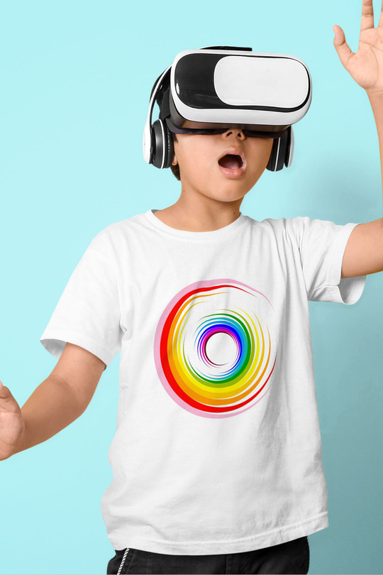 Spiral Beyaz Unisex Çocuk Tişört