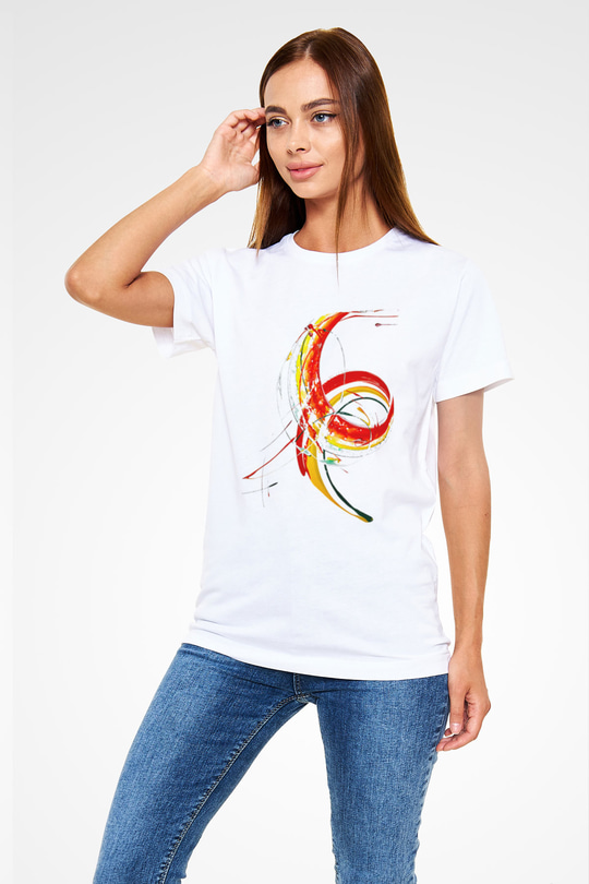 Spiral Beyaz Unisex Tişört T-Shirt - TişörtFabrikası