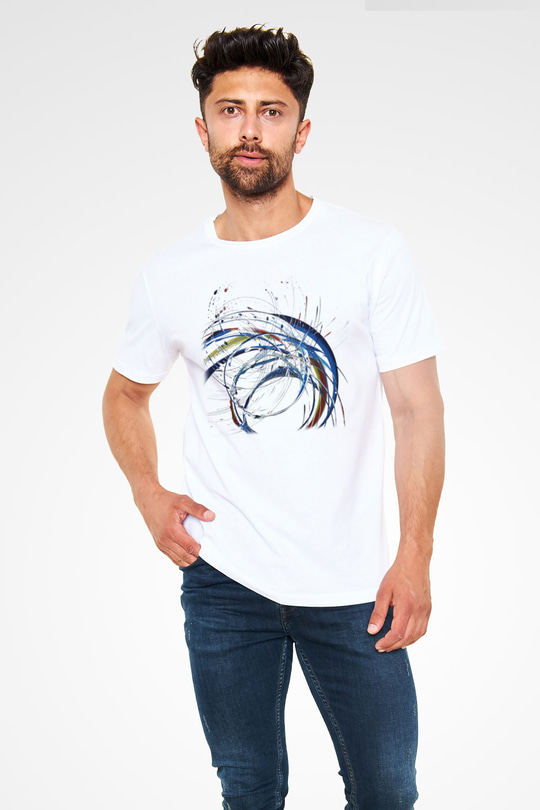 Spiral Beyaz Unisex Tişört T-Shirt - TişörtFabrikası