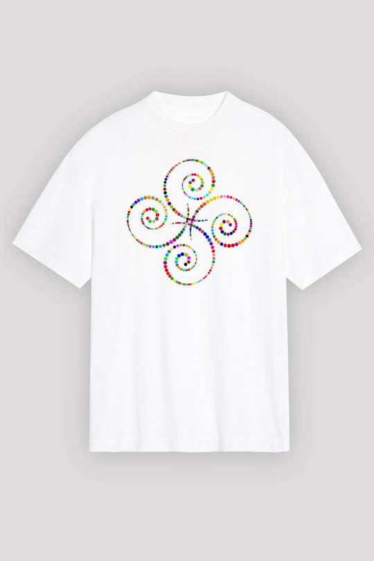 Spiral Beyaz Oversize Tişört Oversize T-shirt - TişörtFabrikası