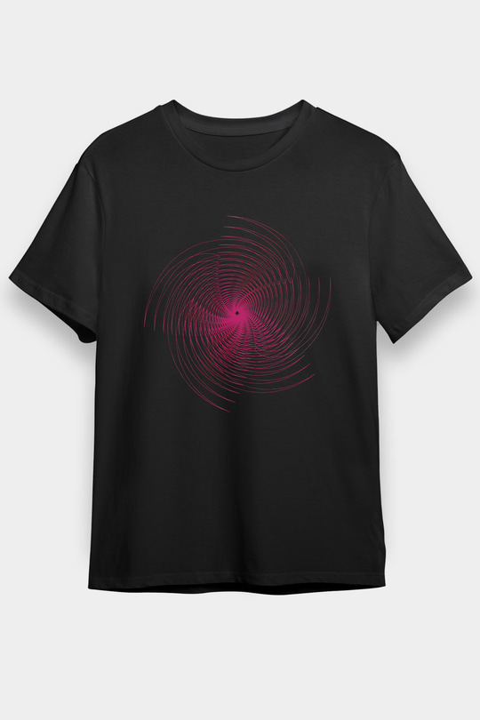 Spiral Siyah Unisex Tişört T-Shirt - TişörtFabrikası