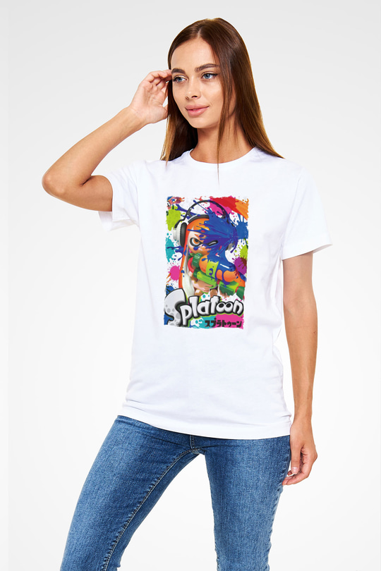 Splatoon Beyaz Unisex Tişört T-Shirt