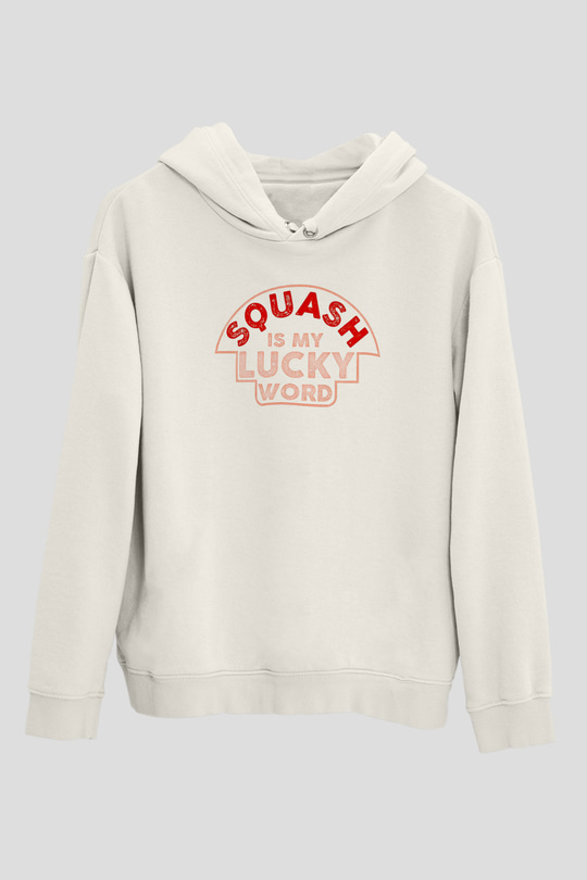 Squash Baskılı Unisex Ekru Hoodie