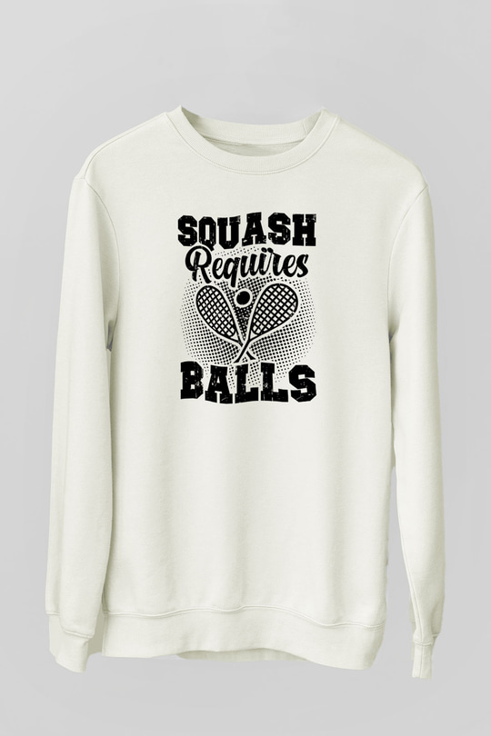 Squash Baskılı Unisex Ekru Sweatshirt