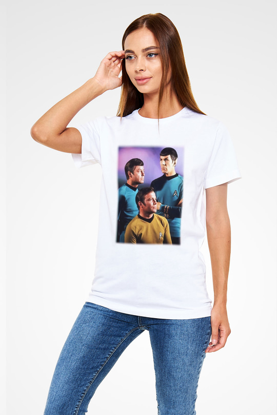 Star Trek Beyaz Unisex Tişört T-Shirt