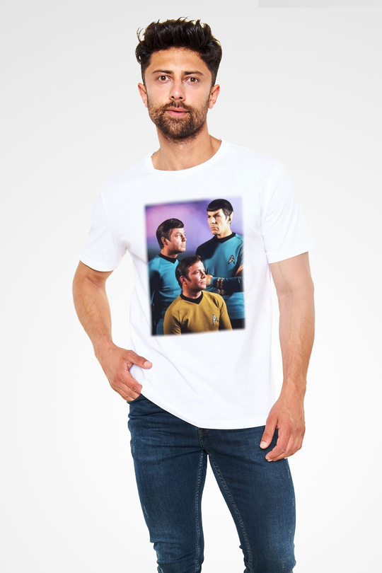 Star Trek Beyaz Unisex Tişört T-Shirt