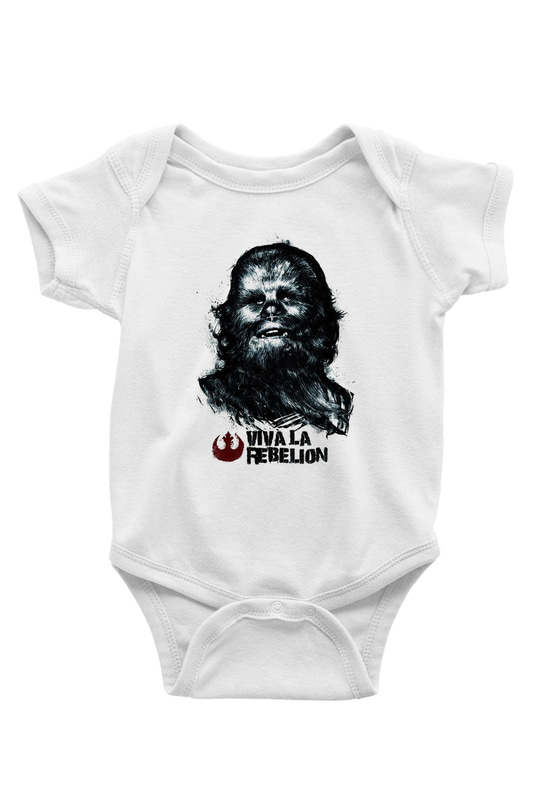 Star Wars Baskılı Beyaz Unisex Bebek Body - Zıbın