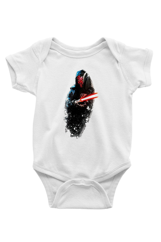 Star Wars Baskılı Beyaz Unisex Bebek Body - Zıbın