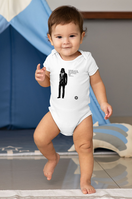 Star Wars Baskılı Beyaz Unisex Bebek Body - Zıbın