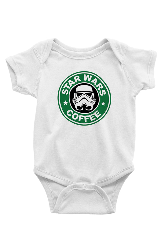 Star Wars Baskılı Beyaz Unisex Bebek Body - Zıbın