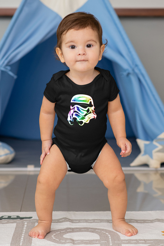 Star Wars Baskılı Siyah Bebek Body - Zıbın