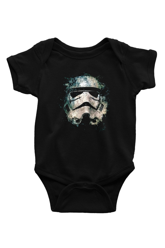 Star Wars Baskılı Siyah Bebek Body - Zıbın