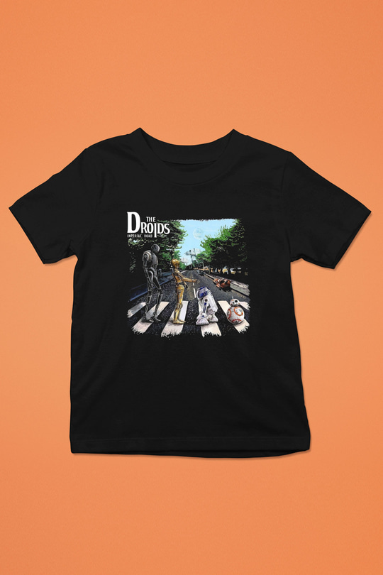 Star Wars Baskılı Siyah Unisex Çocuk Tişört
