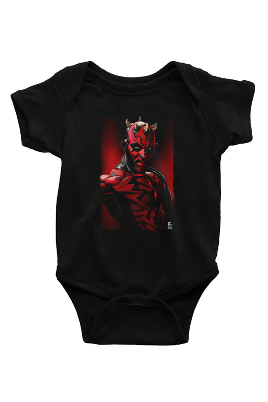 Star Wars Siyah Bebek Body - Zıbın