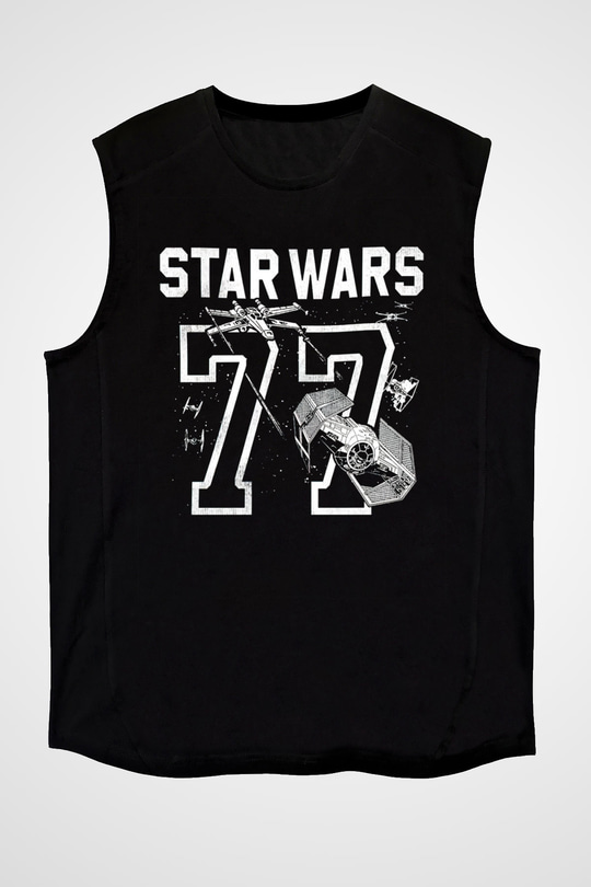 Star Wars Siyah Unisex Kolsuz Tişört