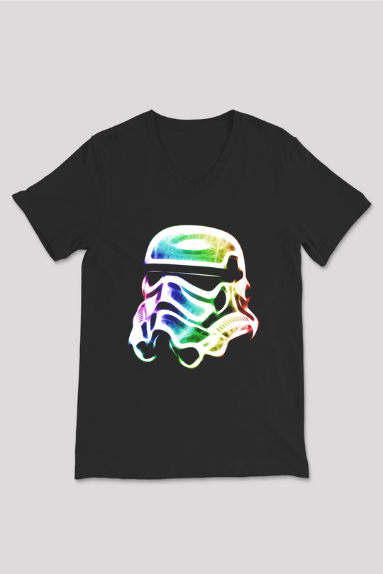 Star Wars Siyah Unisex V Yaka Tişört T-Shirt