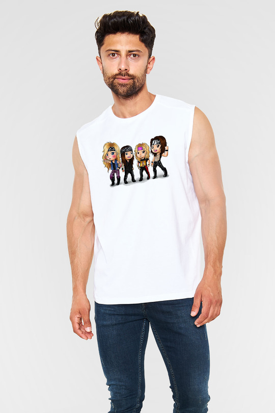 Starset Baskılı Unisex Siyah Kolsuz Tişört - Tshirt