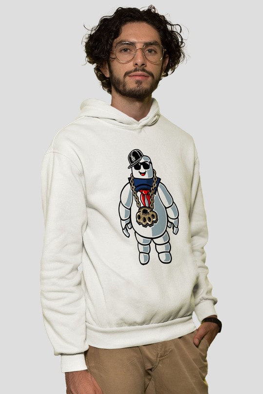 Stay Dope Baskılı Unisex Beyaz Hoodie