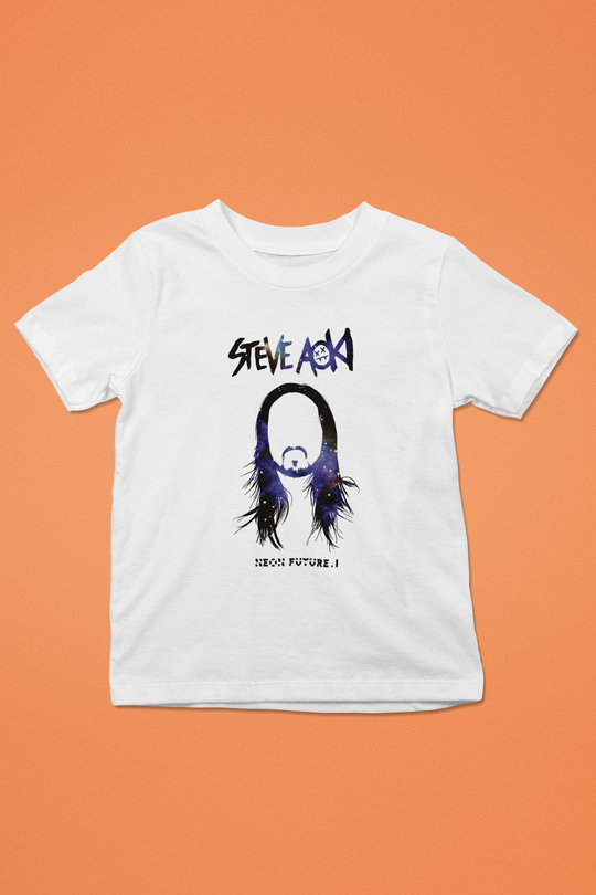 Steve Aoki Beyaz Unisex Çocuk Tişört