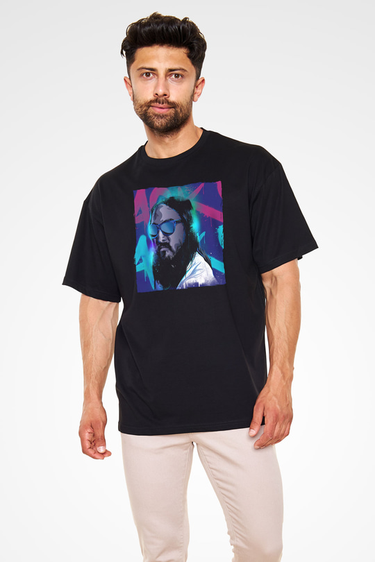 Steve Aoki Siyah Oversize Tişört Oversize T-shirt - TişörtFabrikası