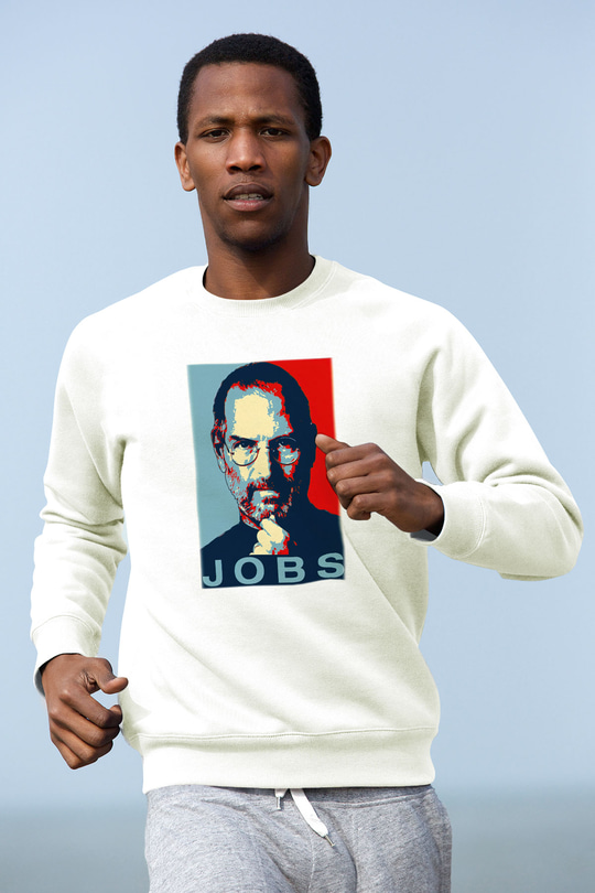 Steve Jobs Beyaz Unisex Sweatshirt