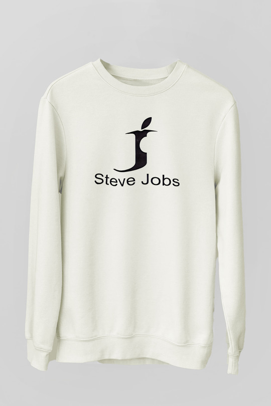 Steve Jobs Beyaz Unisex Sweatshirt