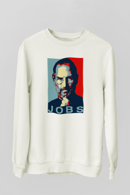 Steve Jobs Beyaz Unisex Sweatshirt