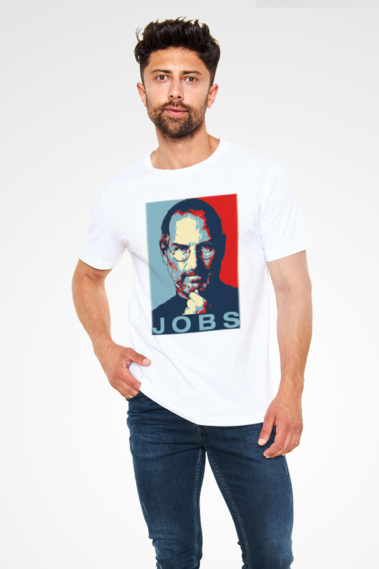 Steve Jobs Beyaz Unisex Tişört T-Shirt - TişörtFabrikası