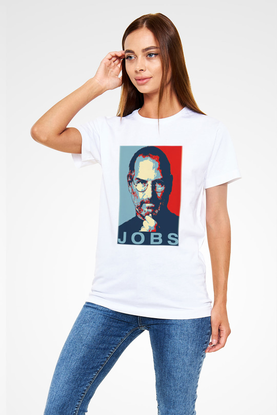 Steve Jobs Beyaz Unisex Tişört T-Shirt - TişörtFabrikası