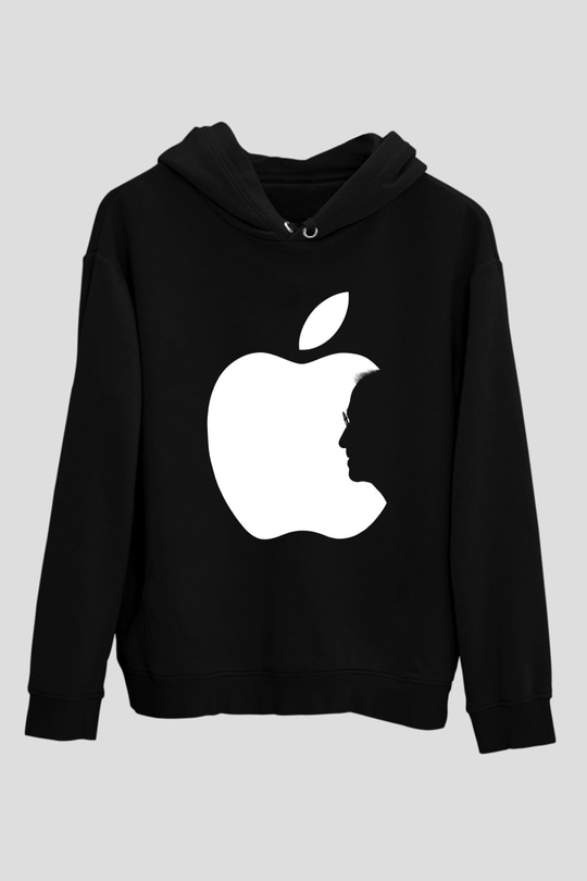 Steve Jobs Siyah Unisex Hoodie