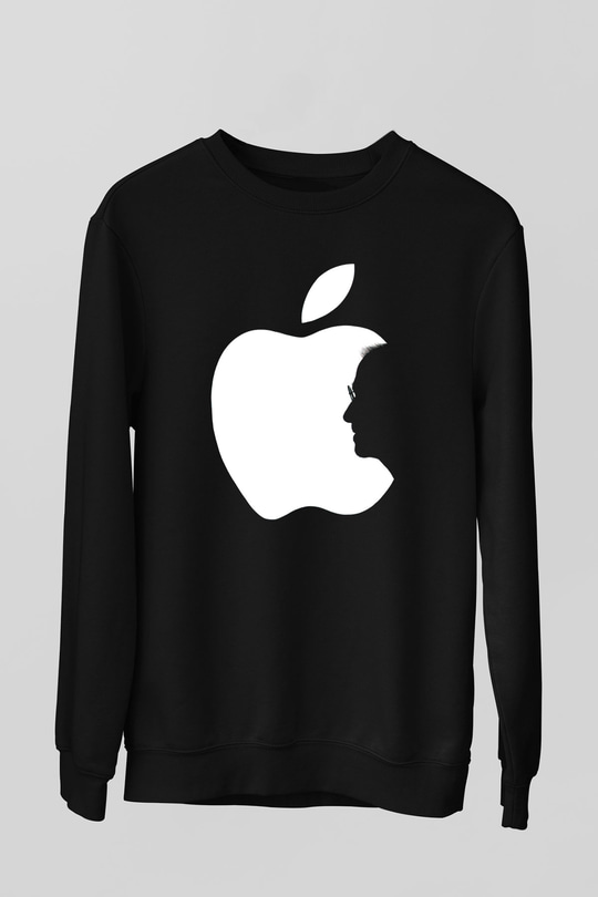 Steve Jobs Siyah Unisex Sweatshirt