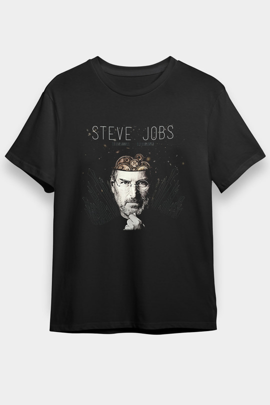 Steve Jobs Siyah Unisex Tişört T-Shirt - TişörtFabrikası