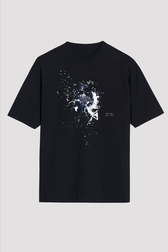 Steve Jobs Siyah Oversize Tişört Oversize T-shirt - TişörtFabrikası