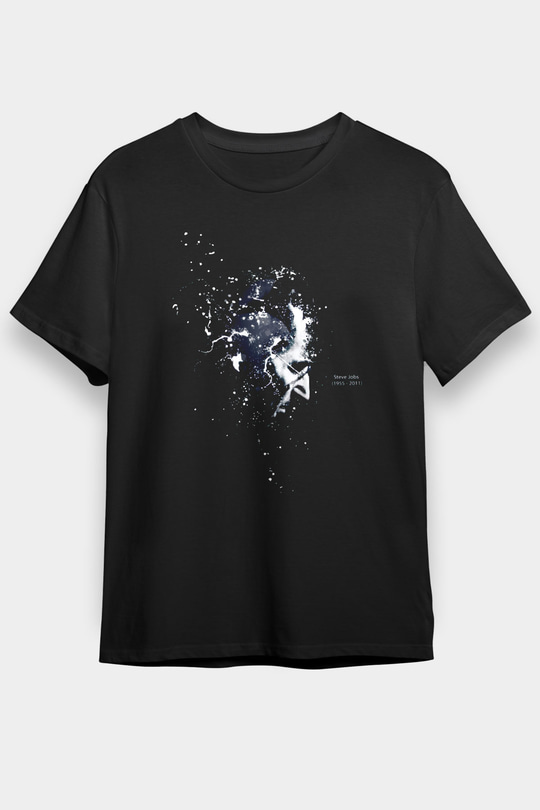 Steve Jobs Siyah Unisex Tişört T-Shirt - TişörtFabrikası