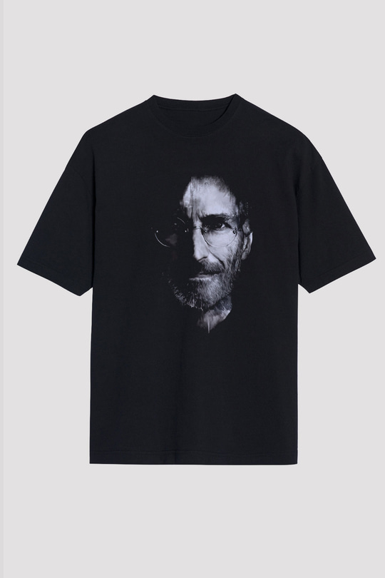 Steve Jobs Siyah Oversize Tişört Oversize T-shirt - TişörtFabrikası