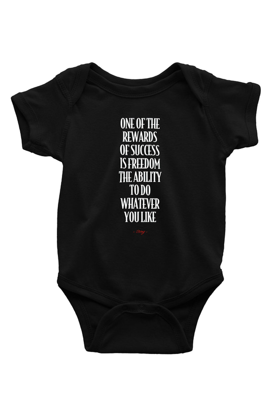 Sting Baskılı Unisex Siyah Bebek Body - Zıbın