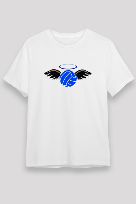 Su Topu Baskılı Unisex Beyaz Tişört - Tshirt