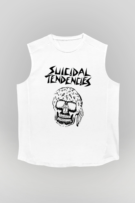 Suicidal Tendencies Beyaz Unisex Kolsuz Tişört