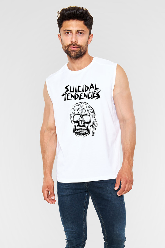 Suicidal Tendencies Beyaz Unisex Kolsuz Tişört