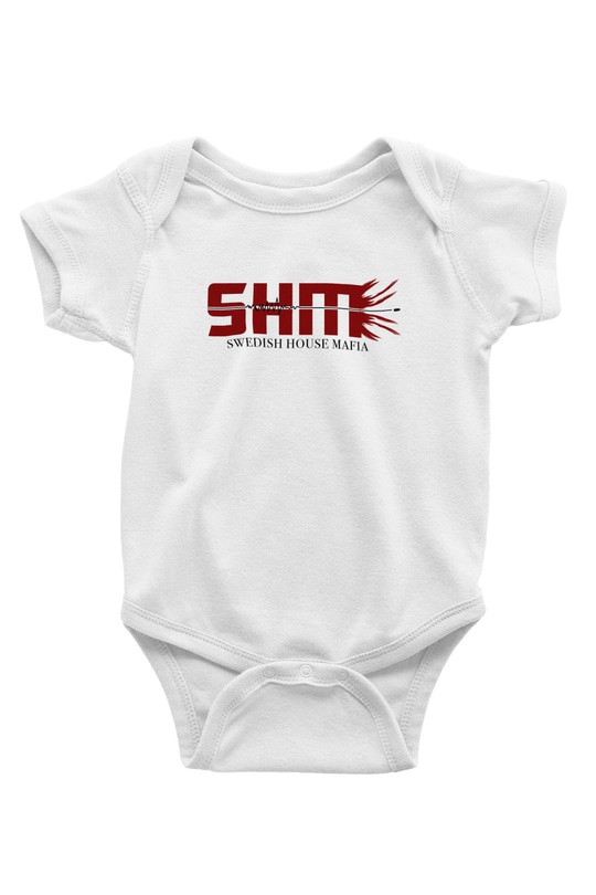Swedish House Mafia Baskılı Beyaz Unisex Bebek Body - Zıbın