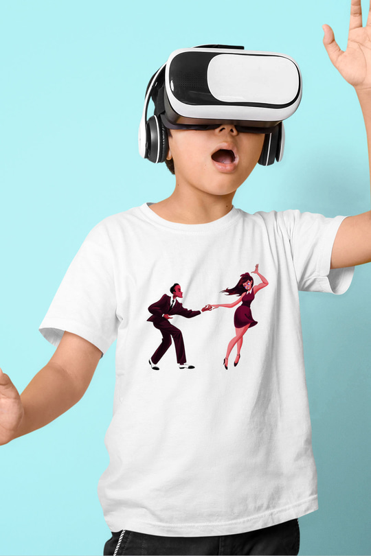 Swing Baskılı Beyaz Unisex Çocuk Tişört