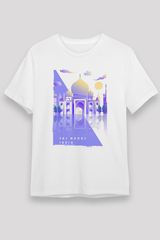 Tac Mahal Beyaz Unisex Tişört T-Shirt - TişörtFabrikası