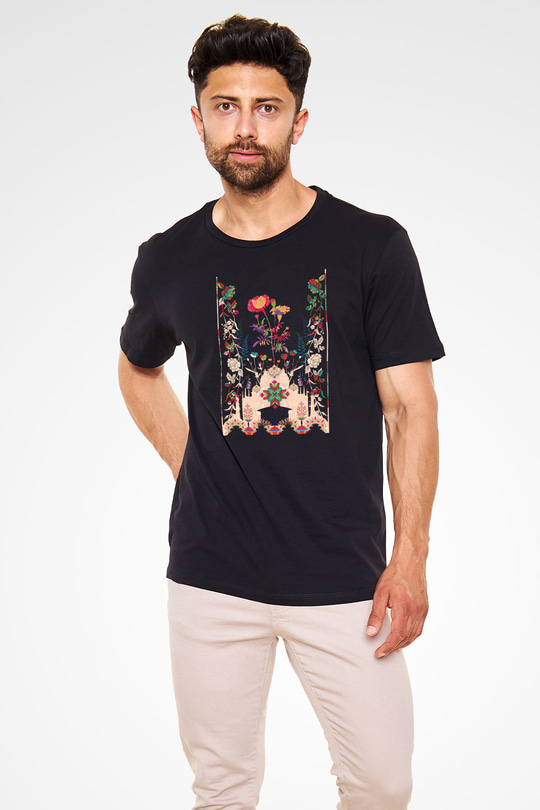 Tac Mahal Siyah Unisex Tişört T-Shirt - TişörtFabrikası