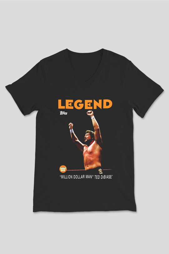 Ted DiBiase Siyah Unisex V Yaka Tişört