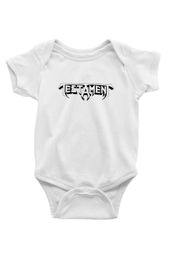 Testament Baskılı Beyaz Unisex Bebek Body - Zıbın