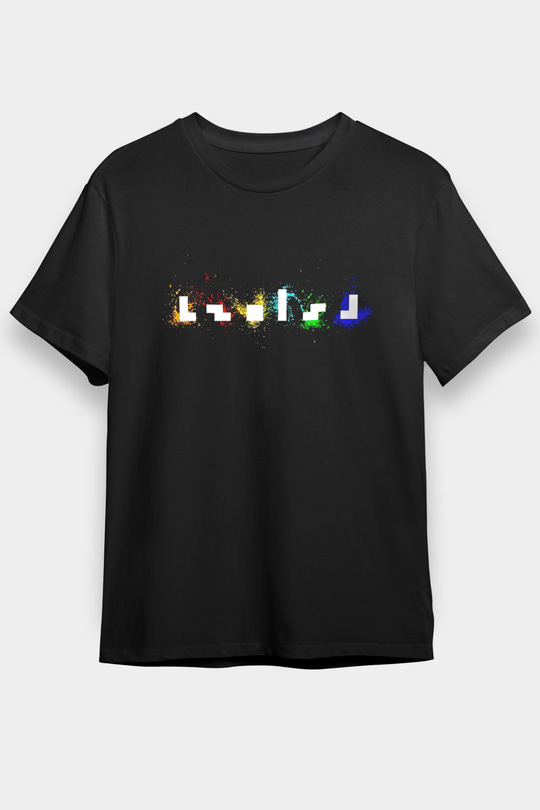 Tetris Siyah Unisex Tişört T-Shirt